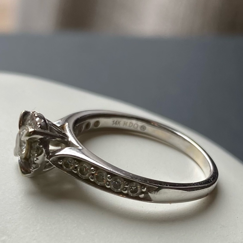 Helzberg 14KW 1/2 CTW Diamond Ring, Engagement Wedding, Bridal - Picture 7 of 17